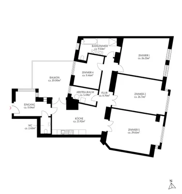 4-Zimmer-Wohnung mieten in Wien – 155 m², € 2.795 – Bild 12 von 12