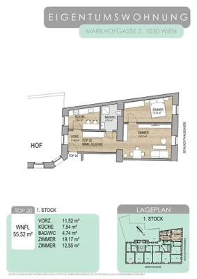 2-Zimmer-Wohnung kaufen in Wien – 55,52 m², € 270.000 – Bild 9 von 9