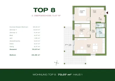 3-Zimmer-Wohnung kaufen in Graz – 73,07 m², € 496.876 – Bild 2 von 7