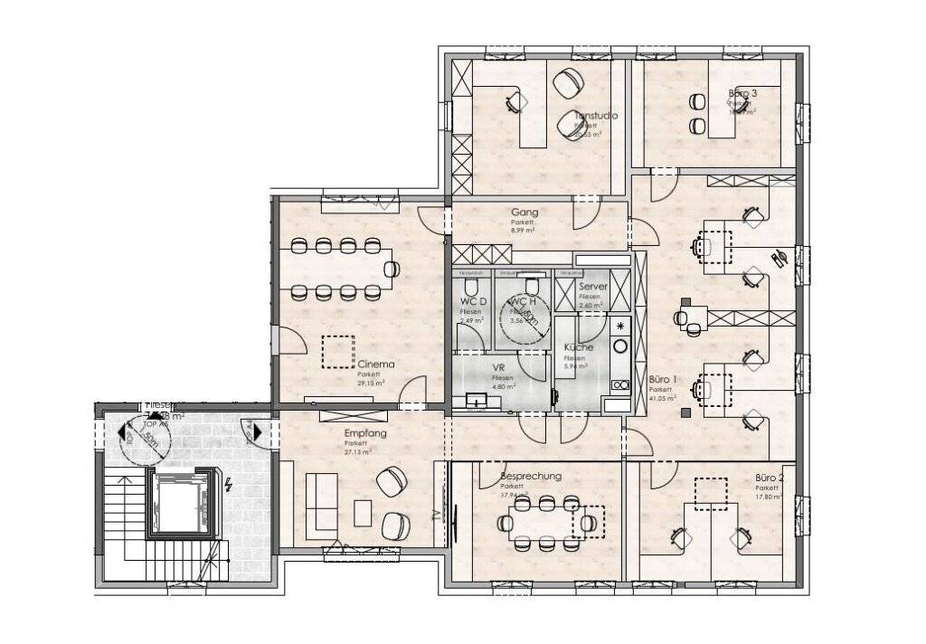 Wals: Hochwertiges Büro / Praxis mit ca. 198 m² - Ansicht 2