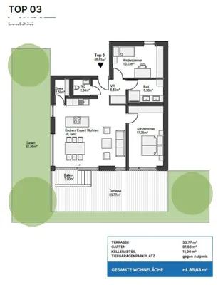 3-Zimmer-Wohnung kaufen in Graz – 86 m², € 556.595 – Bild 12 von 12