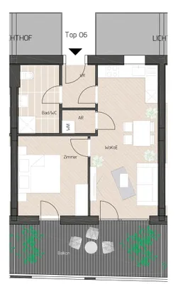 2-Zimmer-Wohnung mieten in Graz – 45,4 m², € 939 – Bild 2 von 27