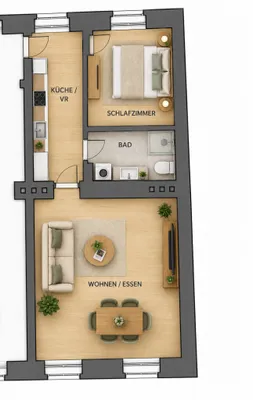 2-Zimmer-Wohnung kaufen in Wien – 40 m², € 160.000 – Bild 6 von 6