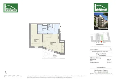 2-Zimmer-Wohnung kaufen in Wien – 40,05 m², € 290.000 – Bild 19 von 19