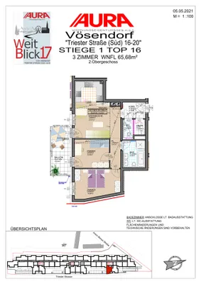 3-Zimmer-Wohnung mieten in Mödling – 65,68 m², € 1.099 – Bild 7 von 8