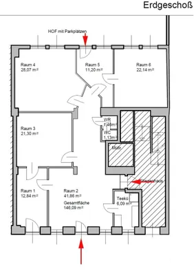 4-Zimmer-Gewerbeimmobilie mieten in Wien – 146 m², € 1.560 – Bild 12 von 13