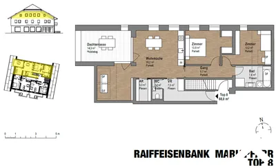 3-Zimmer-Wohnung mieten in Tamsweg – 88 m², € 1.150 – Bild 2 von 7