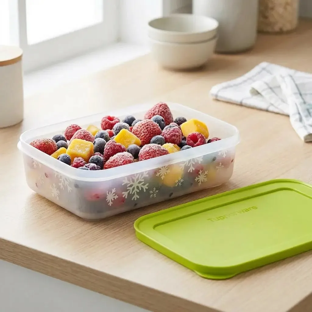 TUPPERWARE Einfrierbehälter Gefrier Behälter 1l weiß grün flach Eis-Kristall Freezer Mates Eiskristall neu ovp, € 20,- (8503 Oisnitz)