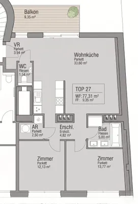 3-Zimmer-Wohnung kaufen in Wien – 75,99 m², € 575.000 – Bild 7 von 7