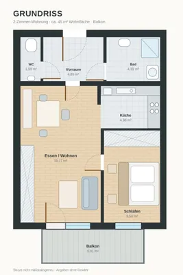 2-Zimmer-Wohnung kaufen in Graz-Umgebung – 44,25 m², € 185.000 – Bild 18 von 18
