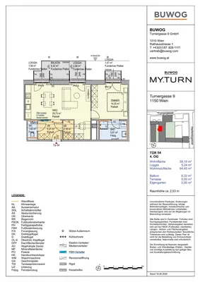 2-Zimmer-Wohnung mieten in Wien – 59,16 m², € 1.424 – Bild 2 von 5