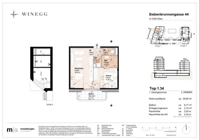 2-Zimmer-Wohnung kaufen in Wien – 39,85 m², € 381.600 – Bild 8 von 8