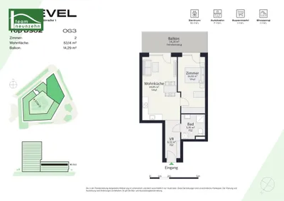 2-Zimmer-Wohnung mieten in Graz – 53,14 m², € 829 – Bild 26 von 26