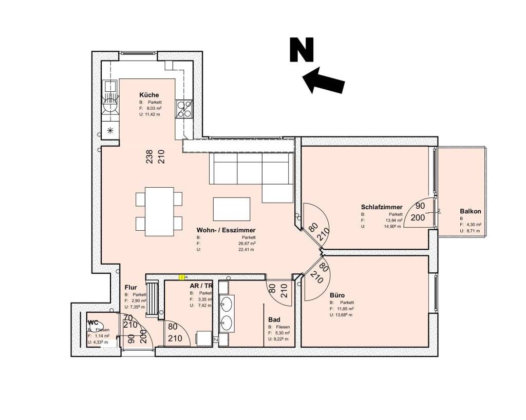 TOP-Lage! Hochwertig kernsanierte 3-Zimmer-Wohnung mit Smart Home, Garage & Balkon - Ansicht 3