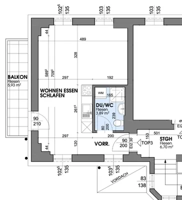 1-Zimmer-Wohnung mieten in Klagenfurt – 33 m², € 649 – Bild 4 von 5