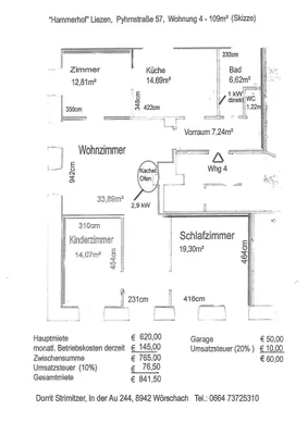 4-Zimmer-Wohnung mieten in Liezen – 109 m², € 842 – Bild 6 von 7
