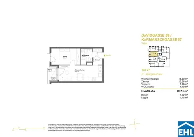 2-Zimmer-Wohnung kaufen in Wien – 38,74 m², € 269.500 – Bild 5 von 5
