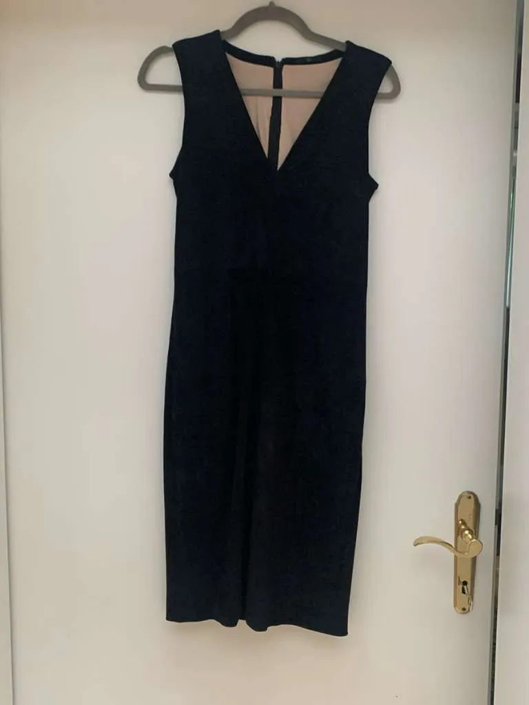 Babylammleder kleines Schwarzes, gefüttertes Kleid von SLY