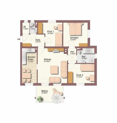 4-Zimmer-Wohnung mieten in Südoststeiermark – 84,28 m², € 1.043 – Bild 34 von 35