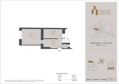 2-Zimmer-Wohnung kaufen in Wien – 41,32 m², € 152.000 – Bild 11 von 11