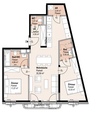 3-Zimmer-Wohnung kaufen in Wien – 70,71 m², € 487.200 – Bild 14 von 14