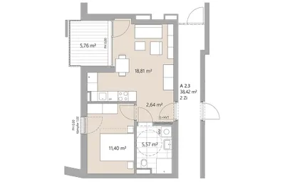 2-Zimmer-Wohnung kaufen in Innsbruck – 38,42 m², € 305.000 – Bild 12 von 12