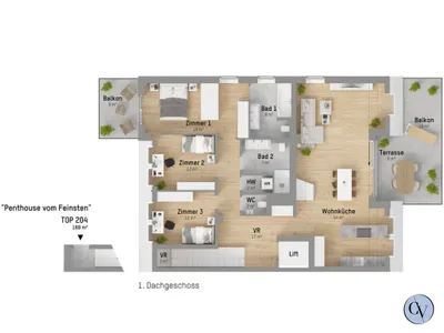 5-Zimmer-Wohnung kaufen in Wien – 168,7 m², € 1.549.900 – Bild 11 von 12