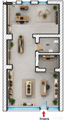 2-Zimmer-Gewerbeimmobilie mieten in Graz – 62 m², € 1.220 – Bild 2 von 13