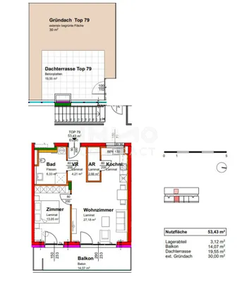 2-Zimmer-Wohnung kaufen in Krems an der Donau – 53 m², € 270.141 – Bild 2 von 12