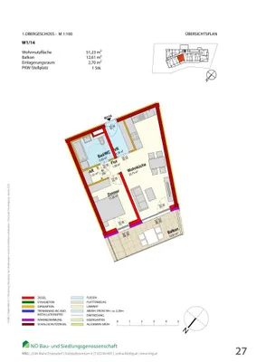2-Zimmer-Wohnung mieten in Scheibbs – 52,02 m², € 531 – Bild 2 von 3