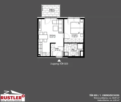 2-Zimmer-Wohnung mieten in Wien – 40,09 m², € 889 – Bild 11 von 12