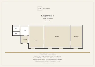 Wohnung mieten in Wien – 51 m², € 795 – Bild 8 von 8