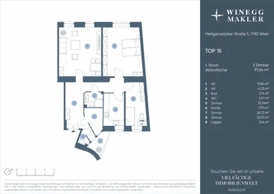 3-Zimmer-Wohnung kaufen in Wien – 91,64 m², € 299.000 – Bild 27 von 27