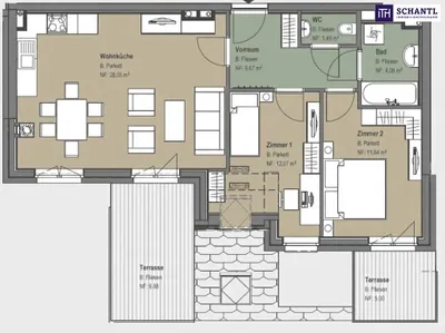 3-Zimmer-Wohnung mieten in Wien – 63,89 m², € 1.199 – Bild 9 von 9