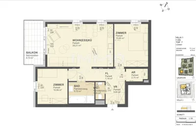 3-Zimmer-Wohnung kaufen in Krems an der Donau – 77,11 m², € 434.000 – Bild 2 von 11