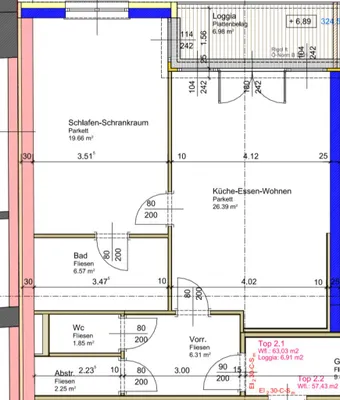2-Zimmer-Wohnung mieten in Wels – 63,03 m², € 895 – Bild 7 von 7