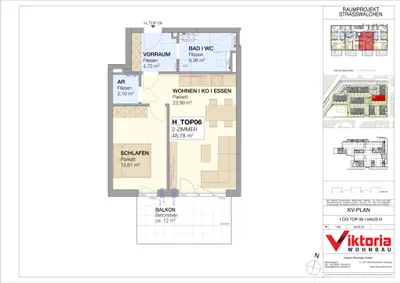 2-Zimmer-Wohnung mieten in Salzburg-Umgebung – 48,78 m², € 1.090 – Bild 3 von 5