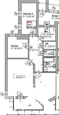 4-Zimmer-Wohnung kaufen in Sankt Veit an der Glan – 88,87 m², € 88.870 – Bild 4 von 4