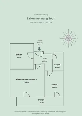 3-Zimmer-Wohnung kaufen in Sankt Johann im Pongau – 42,82 m², € 224.000 – Bild 20 von 20