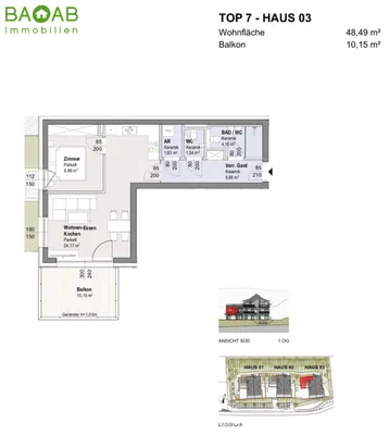 2-Zimmer-Wohnung kaufen in Feldkirchen – 45 m², € 318.000 – Bild 10 von 17