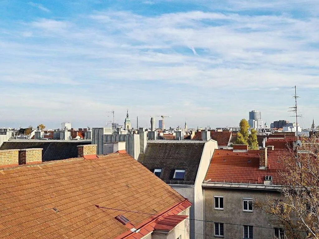 TERRASSENHIT, DACHGESCHOSS, 138 m² Maisonette mit 45 m² Terrasse, 3 Zimmer, Wohnküche, Wannenbad, Rembrandtstraße – pohled 3