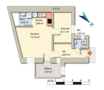 2-Zimmer-Immobilie kaufen in Wien – 38 m², € 189.000 – Bild 17 von 18