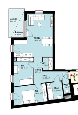 3-Zimmer-Wohnung mieten in Wien – 80 m², € 1.680 – Bild 5 von 28