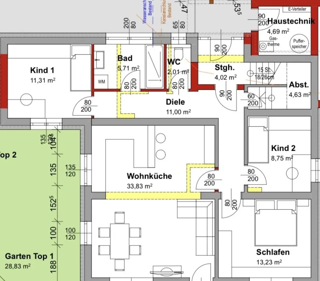 Exklusive 4-Zimmer-Gartenwohnung in Seenähe - Ansicht 3