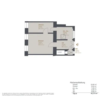2-Zimmer-Wohnung kaufen in Wien – 41,78 m², € 154.500 – Bild 9 von 9