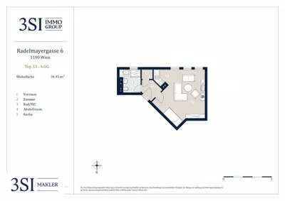 1-Zimmer-Wohnung kaufen in Wien – 34,45 m², € 249.000 – Bild 21 von 21