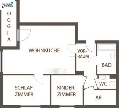 3-Zimmer-Wohnung mieten in Tamsweg – 73 m², € 711 – Bild 2 von 2