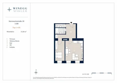 2-Zimmer-Wohnung kaufen in Wien – 54,9 m², € 339.000 – Bild 8 von 8