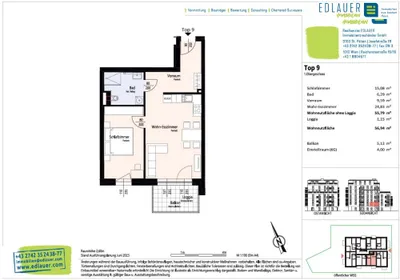 2-Zimmer-Wohnung mieten in Sankt Pölten – 56,94 m², € 898 – Bild 11 von 12