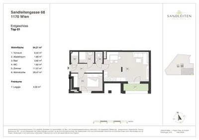 2-Zimmer-Wohnung kaufen in Wien – 54,21 m², € 399.000 – Bild 16 von 16